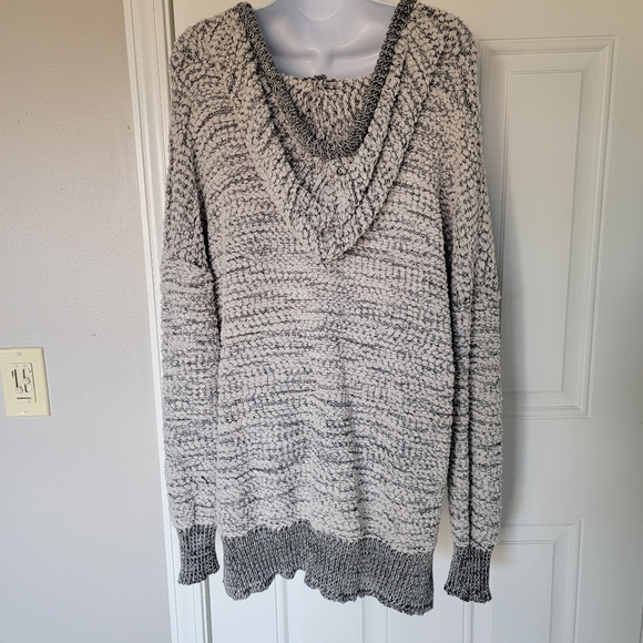 Revolve Young Fabulous & Broke Marled Knubby Knit Hoodie Relaxed Fit M/L - Picture 4 of 7